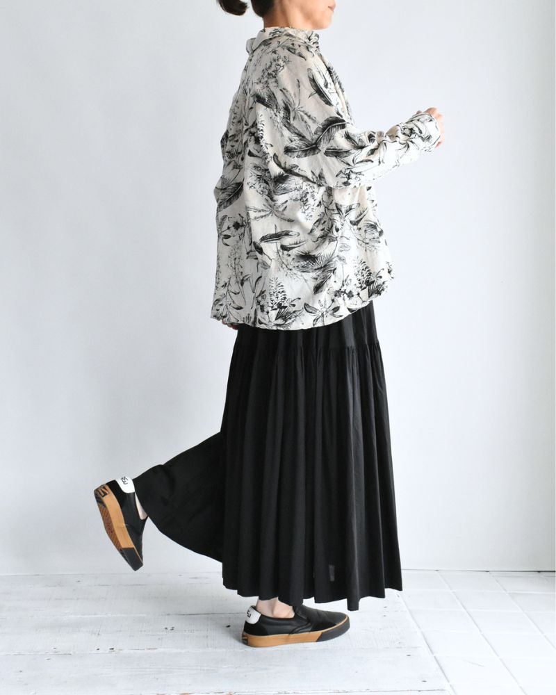 Botanical Print Shirt in Natural