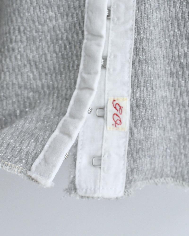 Lame Thermal Remake Cardigan in Gray