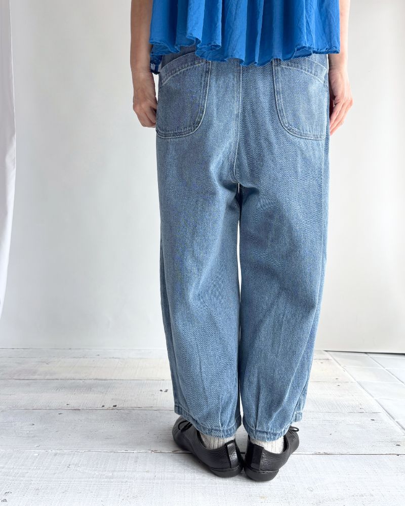 Hem Design Cocoon Silhouette Denim 'SAFY' in LightIndigo
