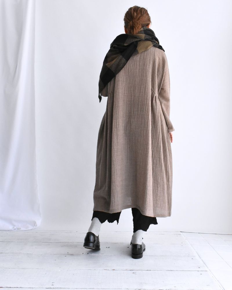 Side Gathered Dress in Mocha