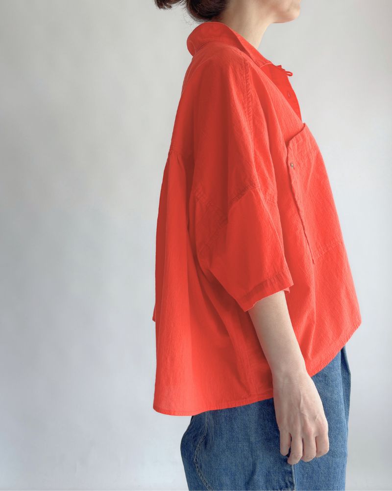 Organic Georgette Shirt in Red