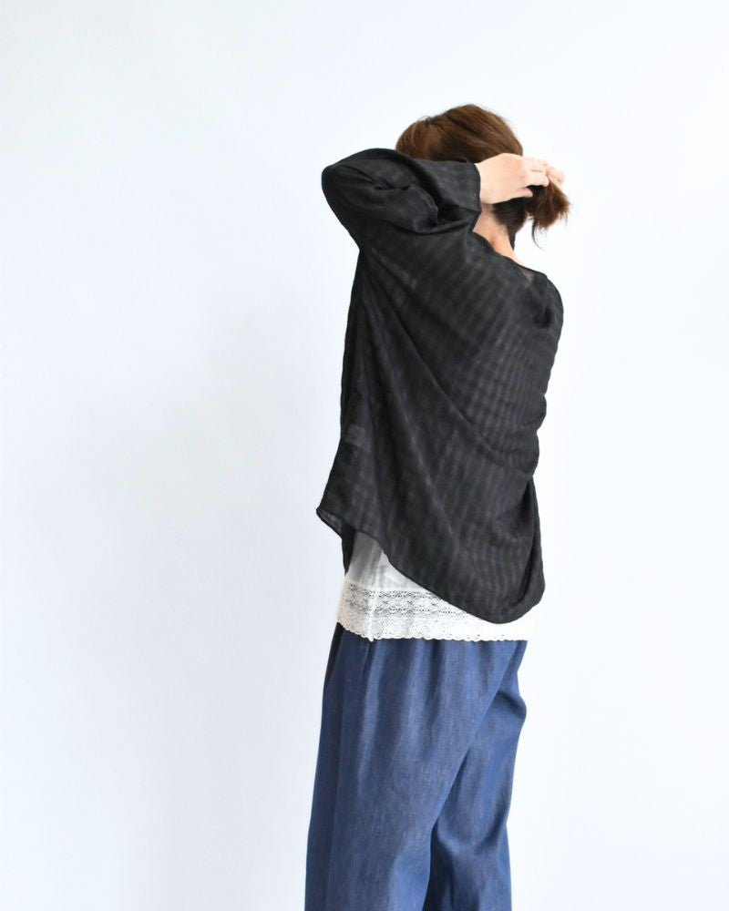 Drop Shoulder Smock in Black