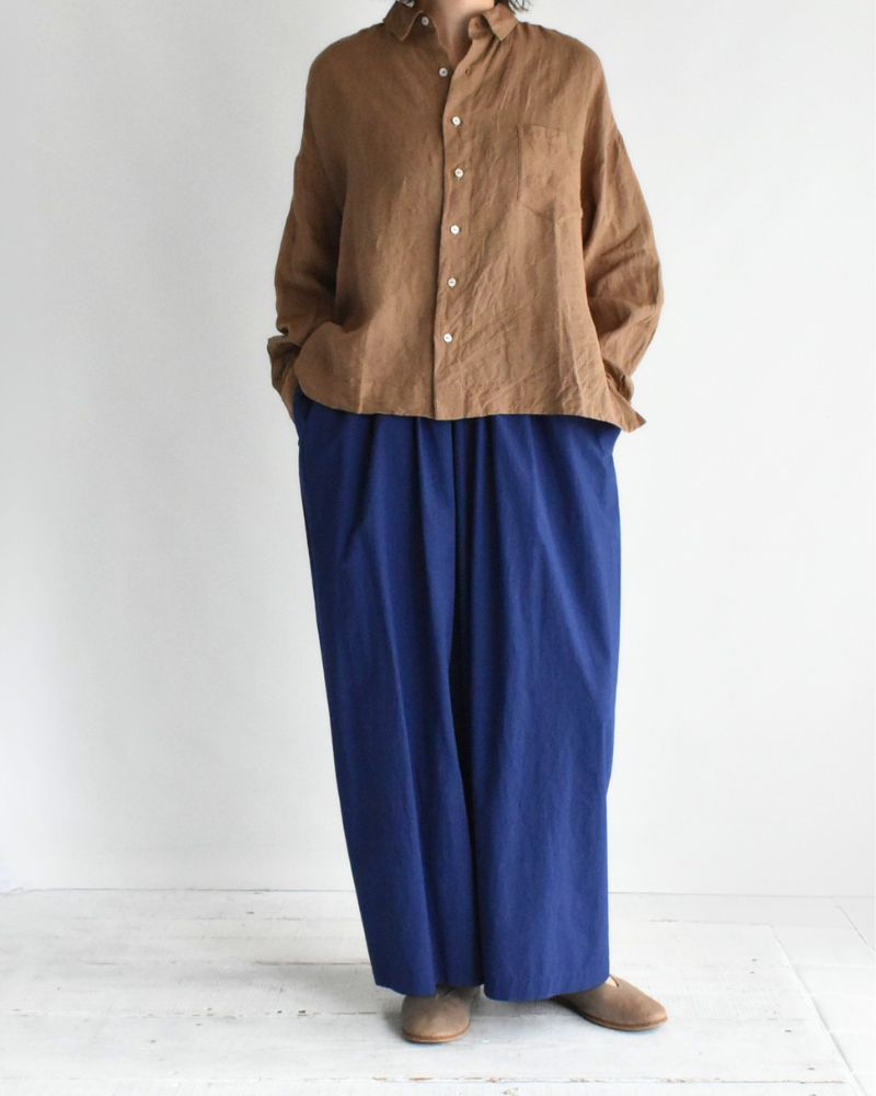 Handwoven 60 Linen Shirt in Mocha