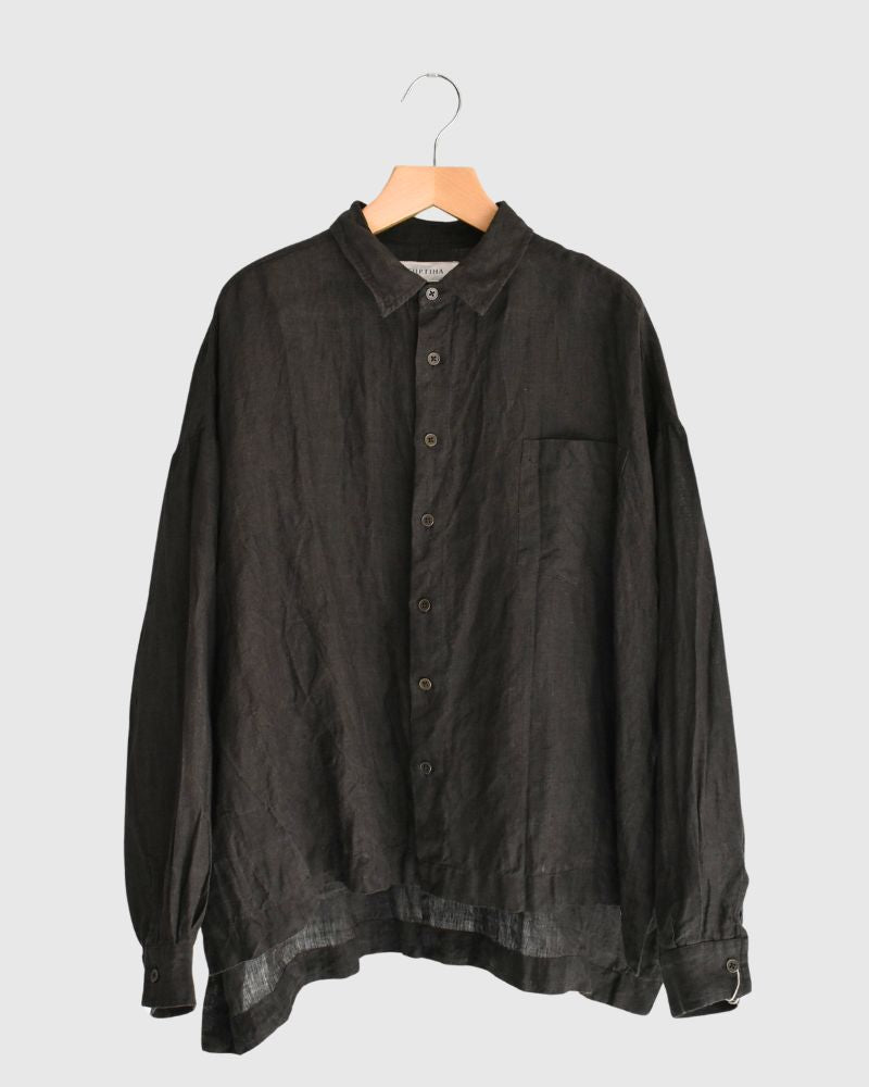 TEORI Linen 6060 Square Shirt in Mocha