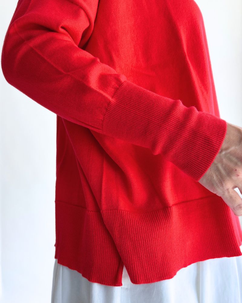 5COLOR 2WAY Cardigan in Vermilion