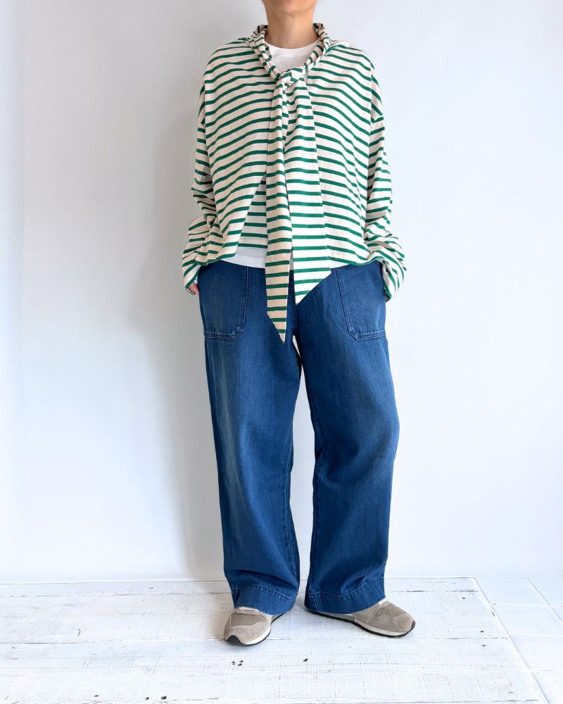 Taco Cotton Border Tie Royal in Pink/Green