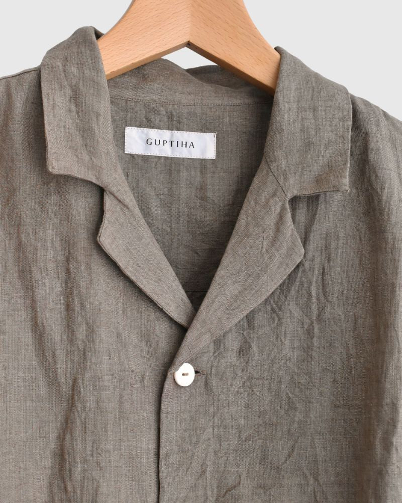 Handwoven 60x60 Linen Jacket in Beige