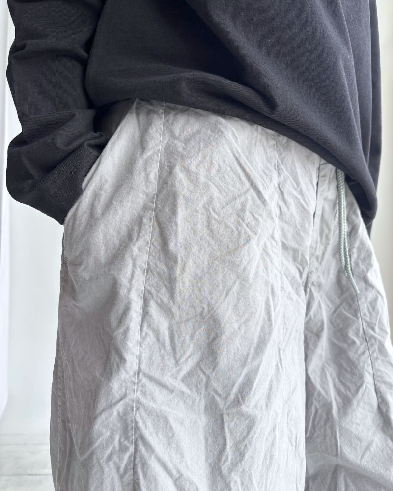 Cotton Silk Pants in Gray