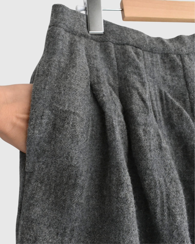 Wool Check Pants in Gray