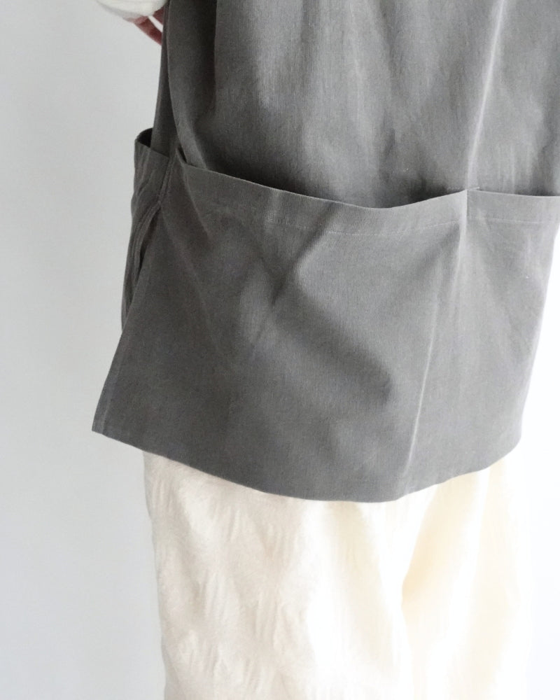 Work Pullover Vest (Corduroy) in Gray