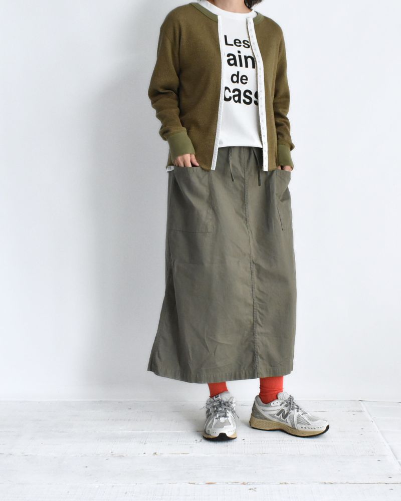 Lame Thermal Remake Cardigan in Khaki