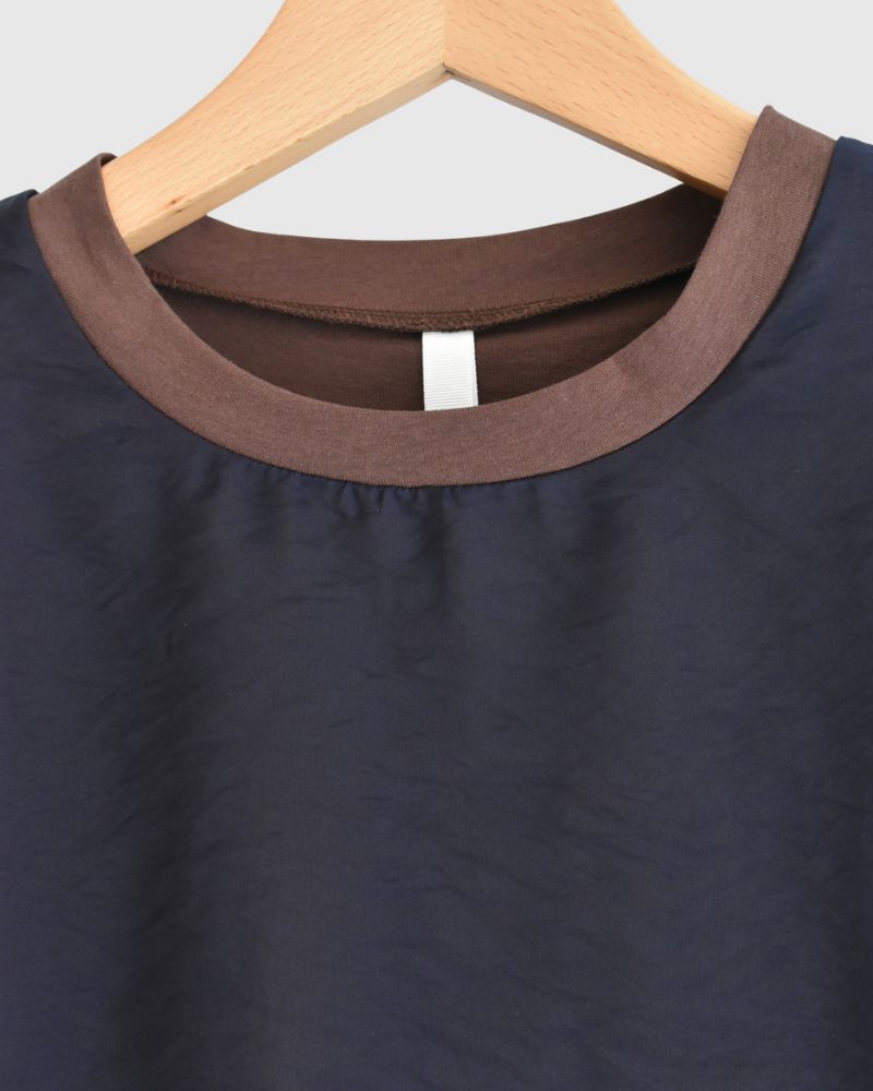 Sheer Layered Top ‘SAN’ in Navy