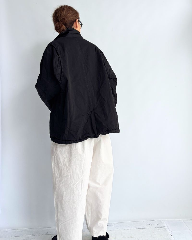 Garment Dye Short Coat in Black