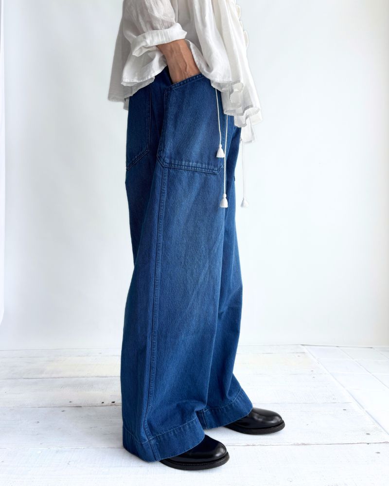 Denim Utility Pants in BlueIndigo