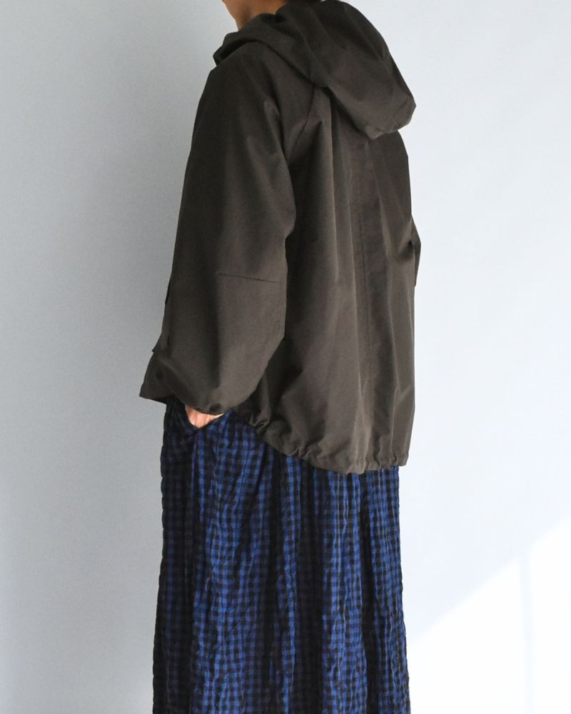 Oversized Hooded Jacket in Brown