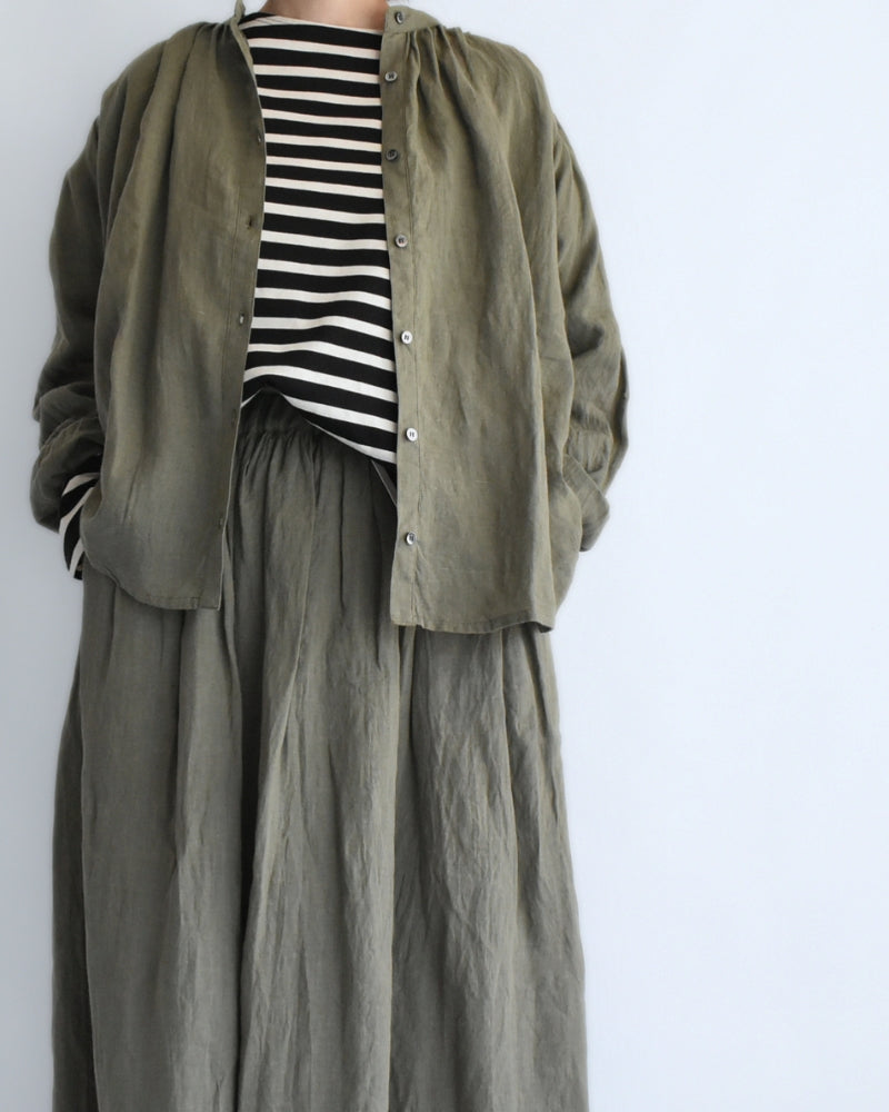Cotton Striped Pullover in Black/Natural