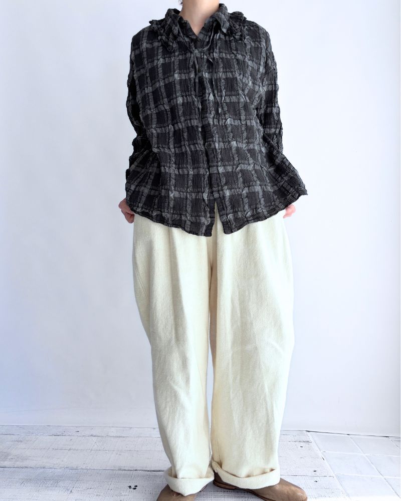 Favorite Check Blouse in GrayCheck