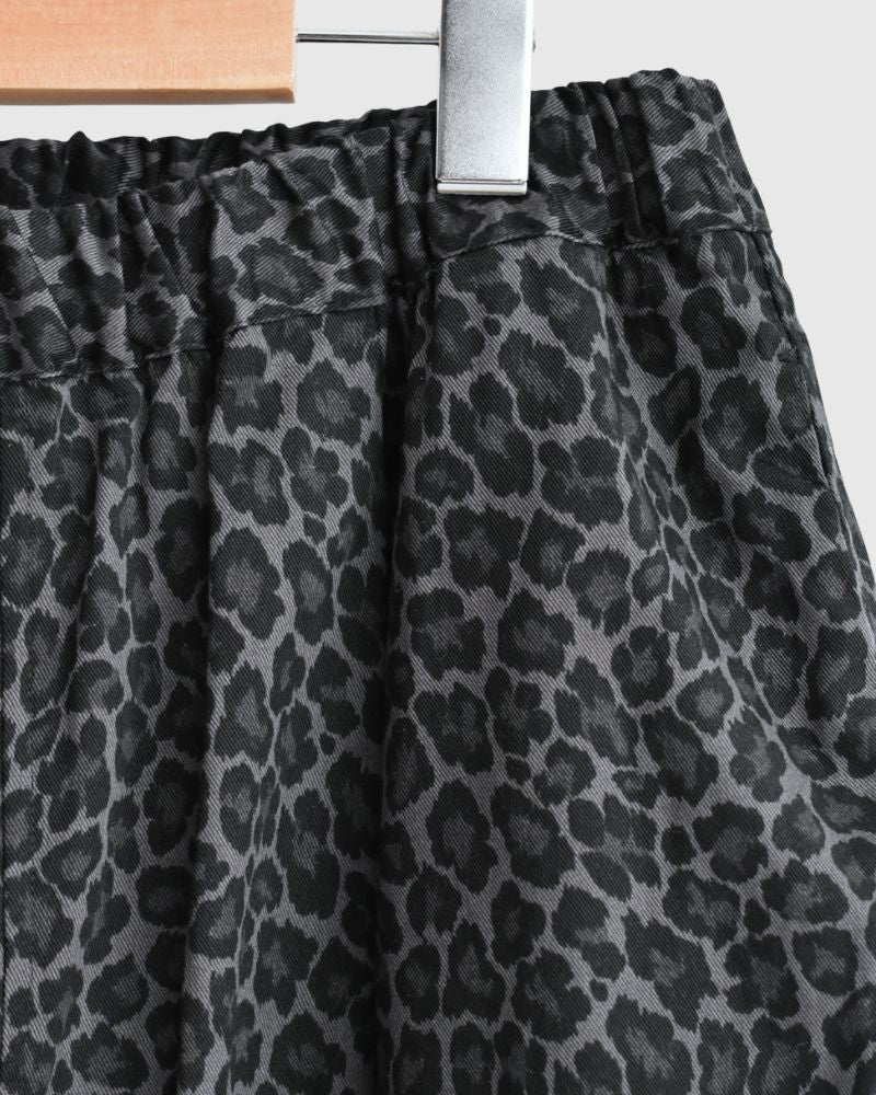 LEOPARD KUNG FU PANTS in BlackLeopard