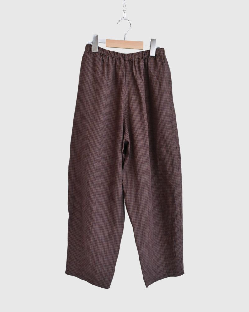 Easy Cocoon Pants (LINEN)  in Purple/Brown