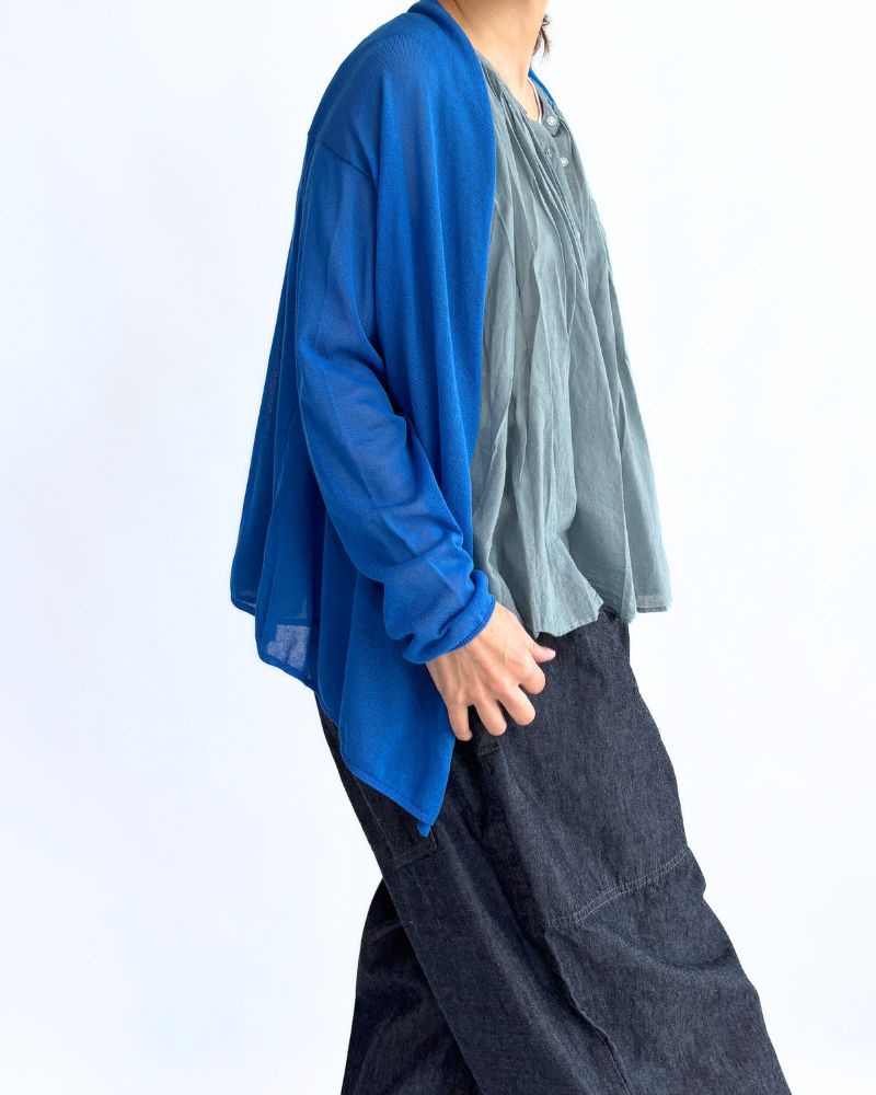 Modal knit cache-coeur in Blue