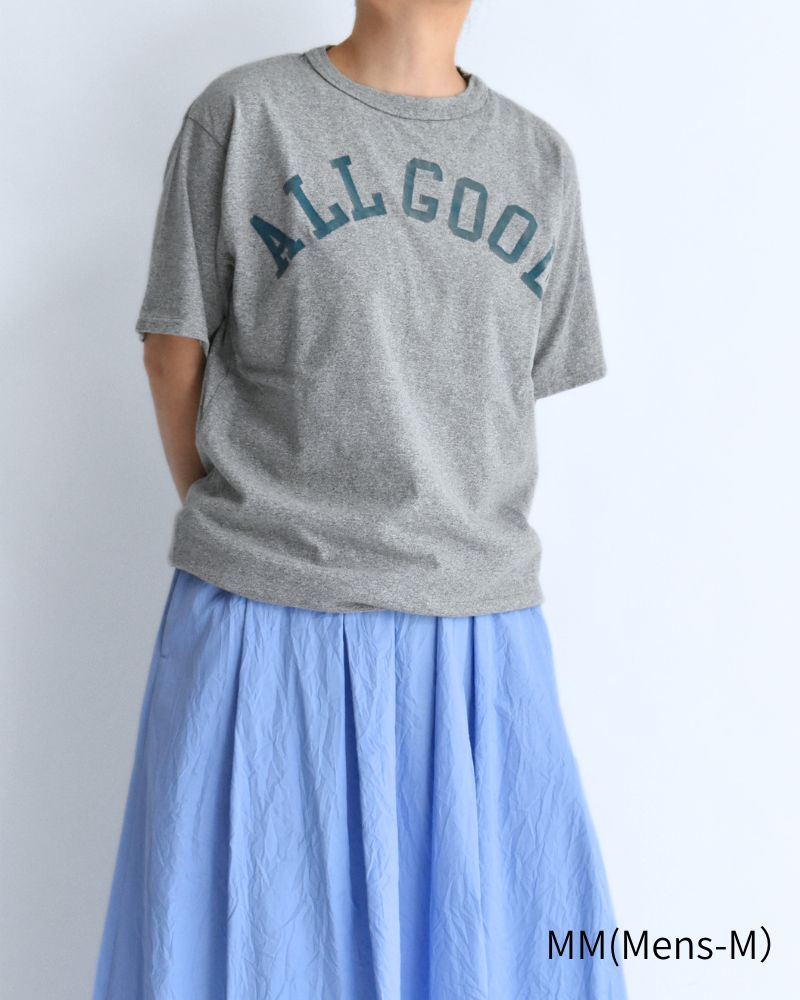 Vintage Cotton Jersey ALL GOOD T-Shirt in Gray