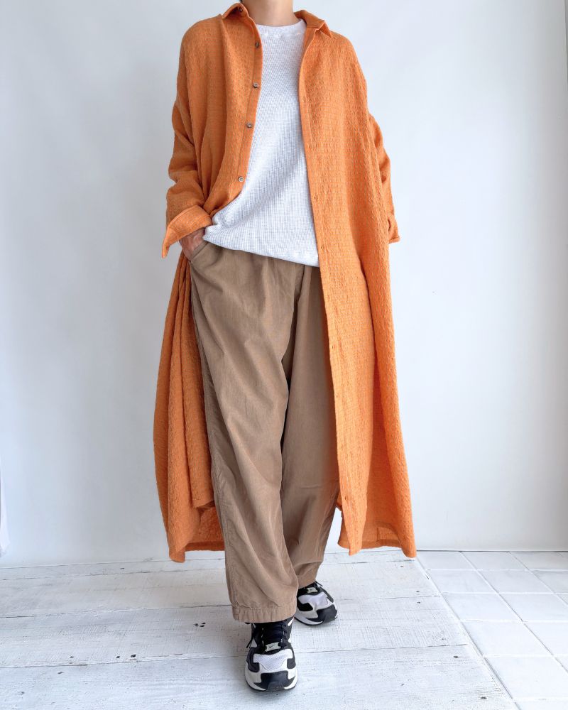 26 WALES CORDUROY OVERDYE EASY PANTS in Khaki