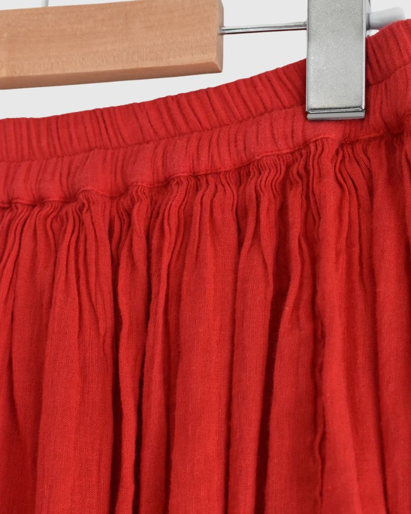 GATHERED SKIRT in DeepRed