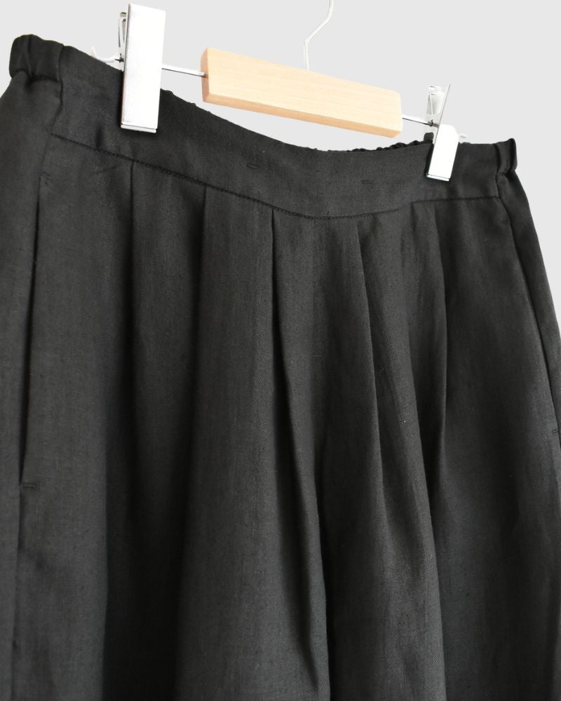 Sarrouel Wide Short Length Pants in Black