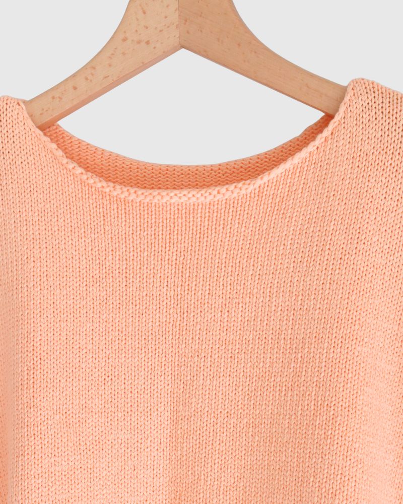 Ribbon knit vest in Pink