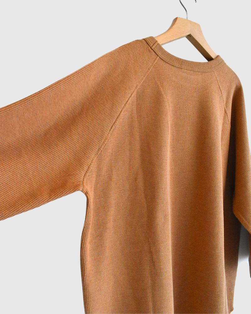 UNDYED Waffle Pullover in Camel