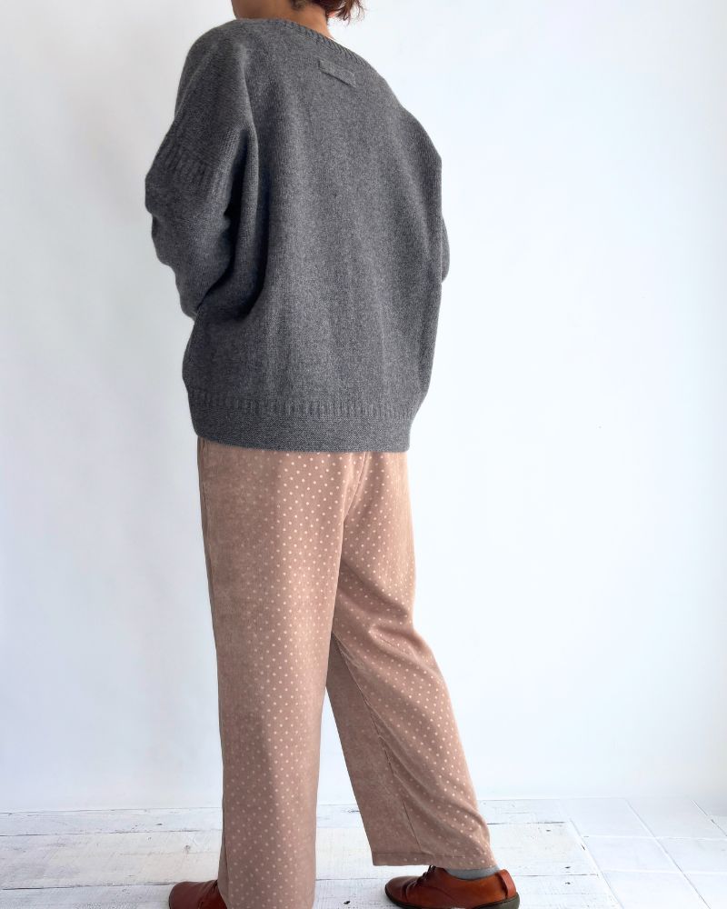 Embossed dot pants 'SONK' in Beige