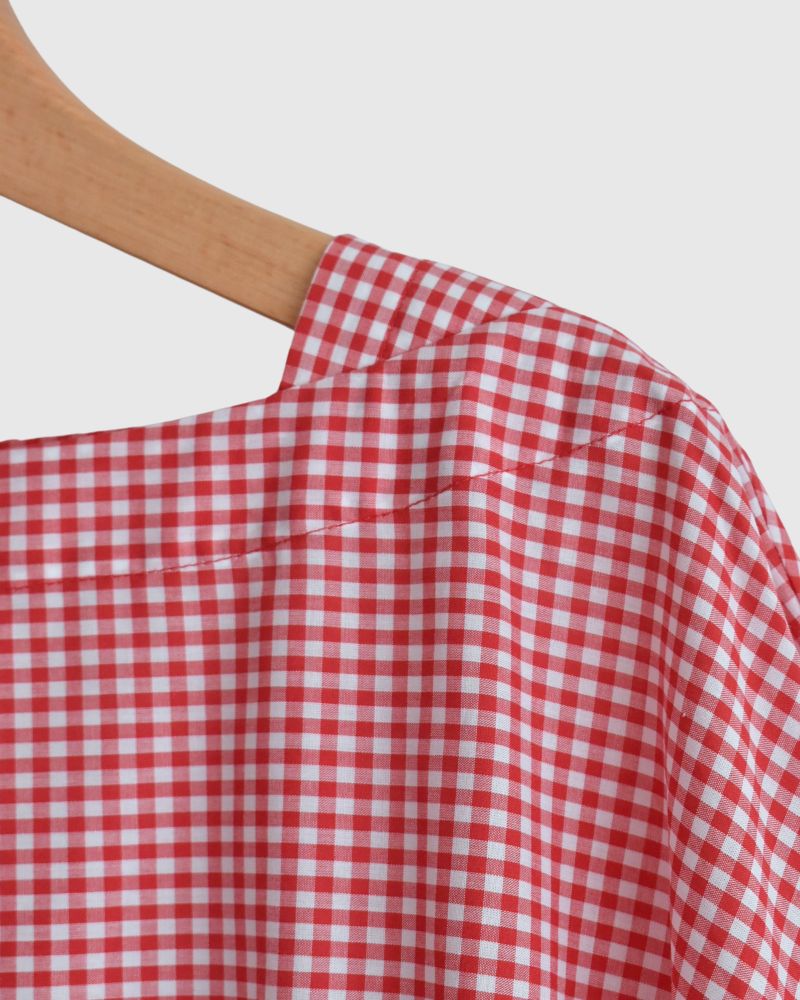 Ruffle Dress in RedGingham