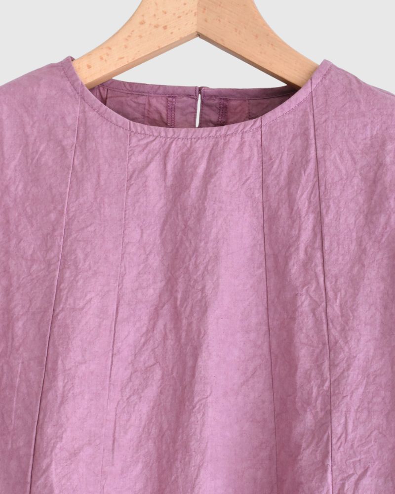 Tucked Blouse in Plum