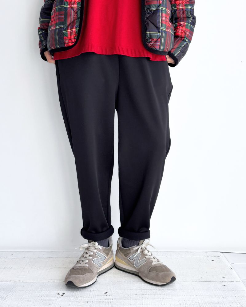 Fleece-lined poncho jodhpurs trousers 'RUNKY' in Black