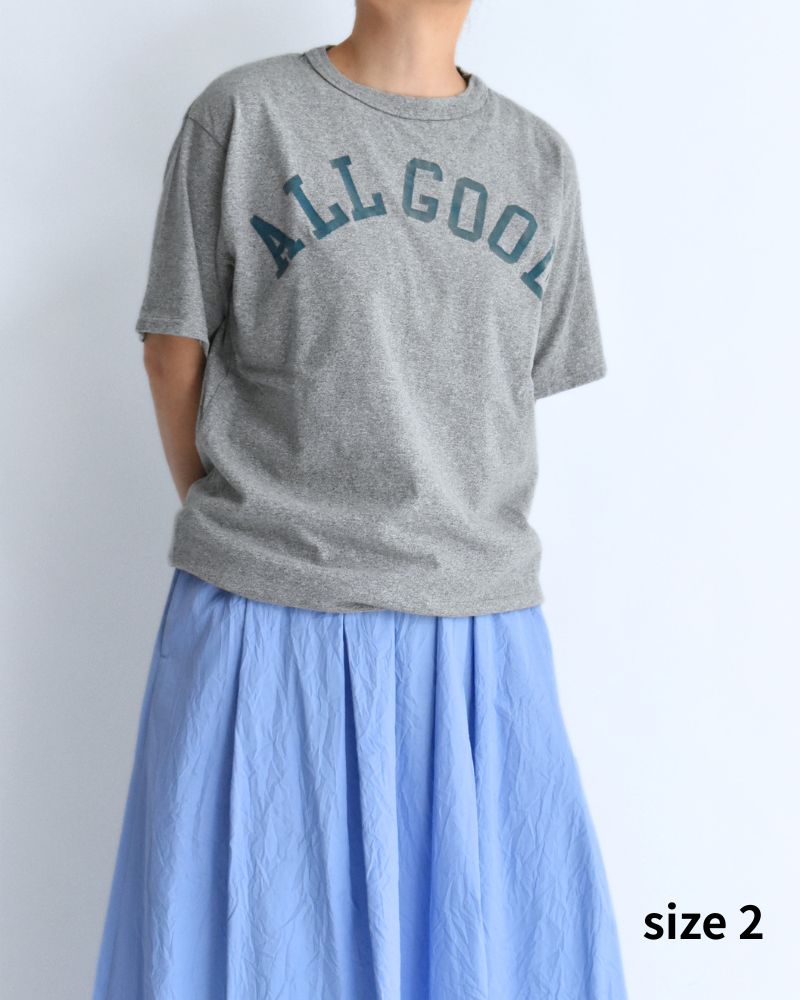 Vintage Cotton Jersey ALL GOOD T-Shirt in Gray