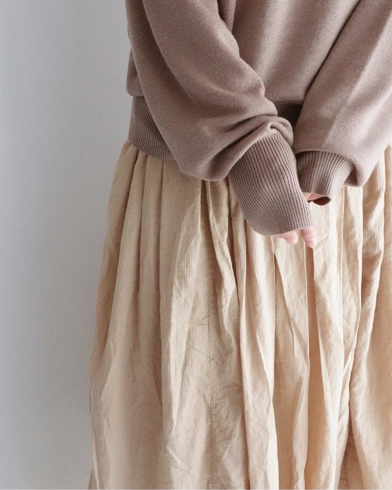 Deep V-Neck Sweater in Mocha