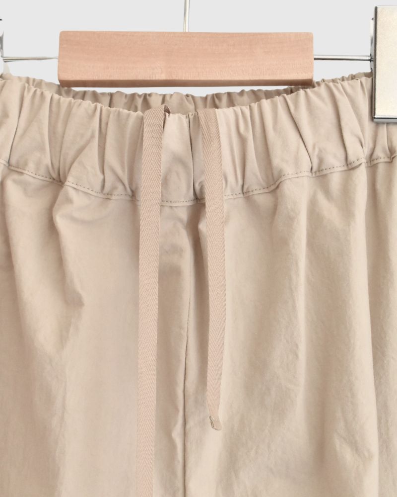 Relaxed Cotton Wide Pants in Beige