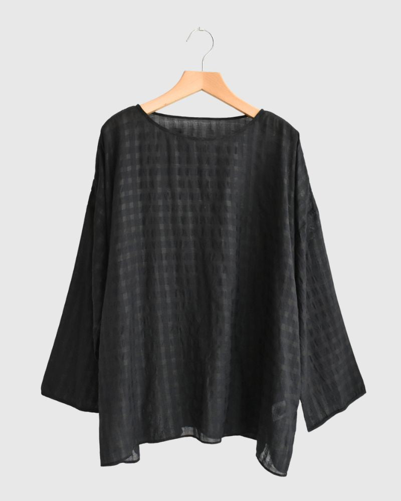 Drop Shoulder Smock in Black