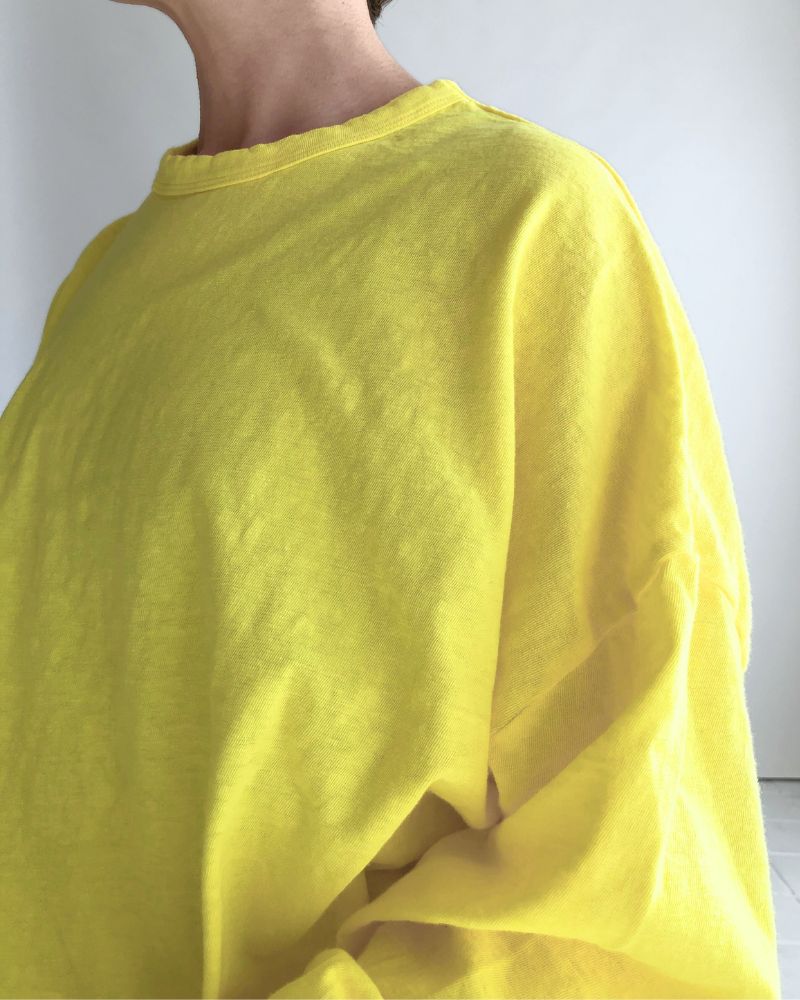 Jersey Loose Pullover in Yellow