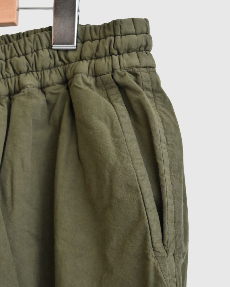 40s ORGANIC POPLIN (OVERDYE) EASY PANTS in ArrasGreen