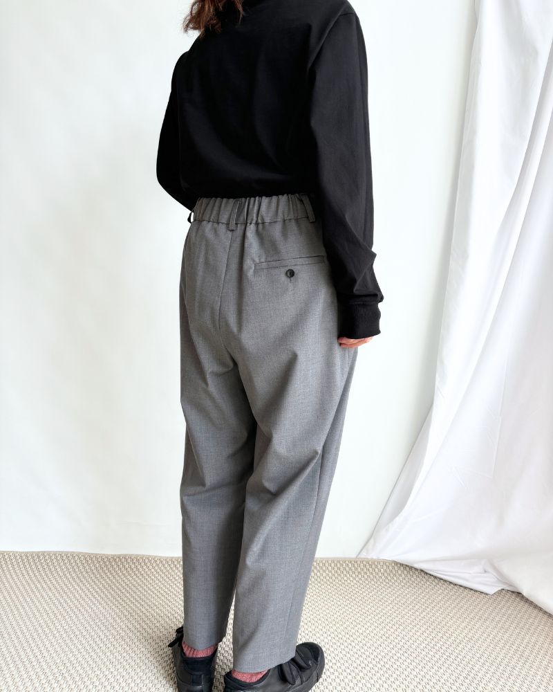 SAND-TRO Tucked Wide Pants in Gray