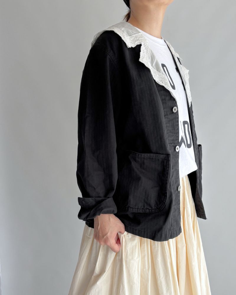 ARMY Herringbone Jacket in Black