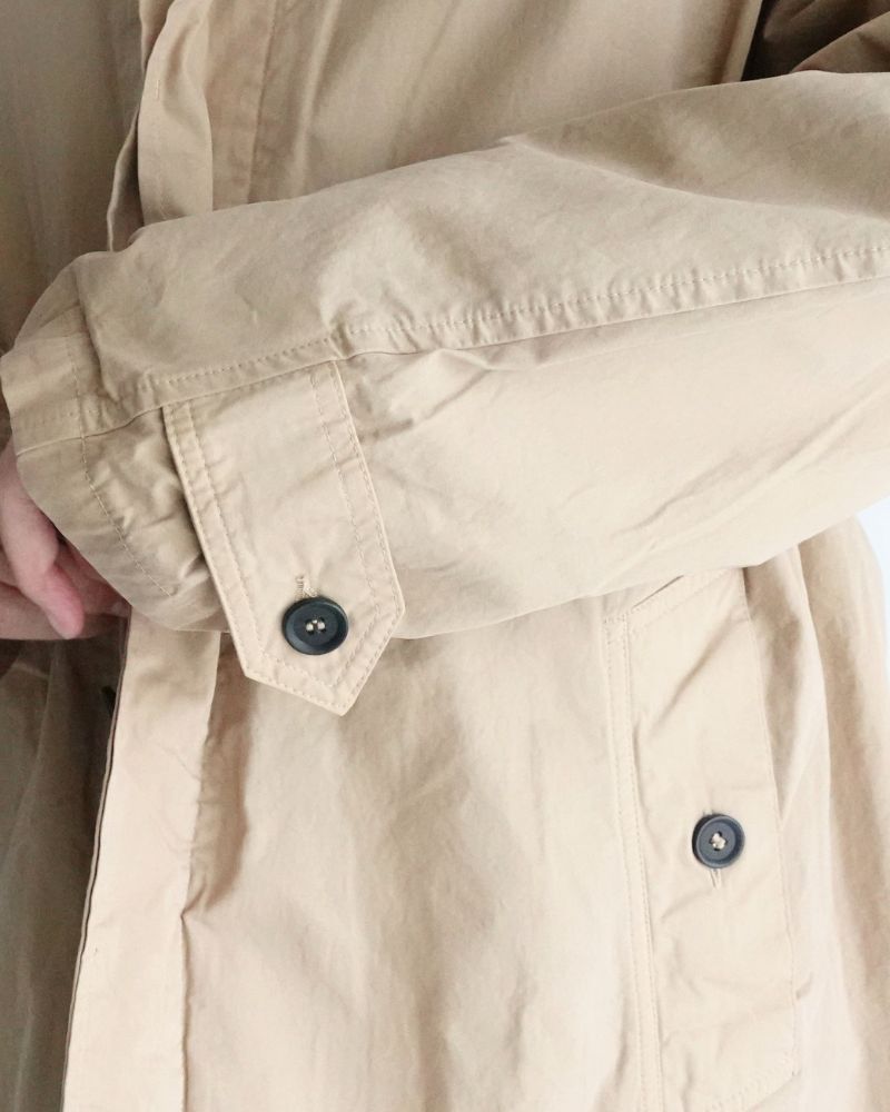 Balmacaan Short Coat in GrayKhaki