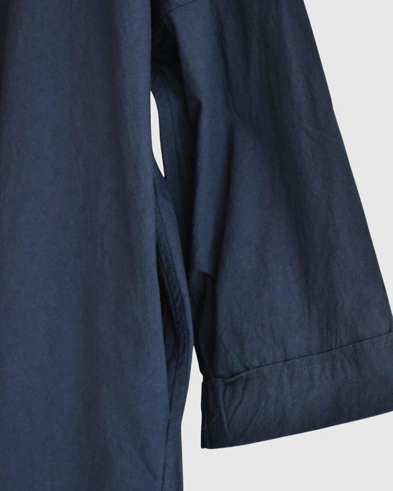 Henley Neck Dress in Navy