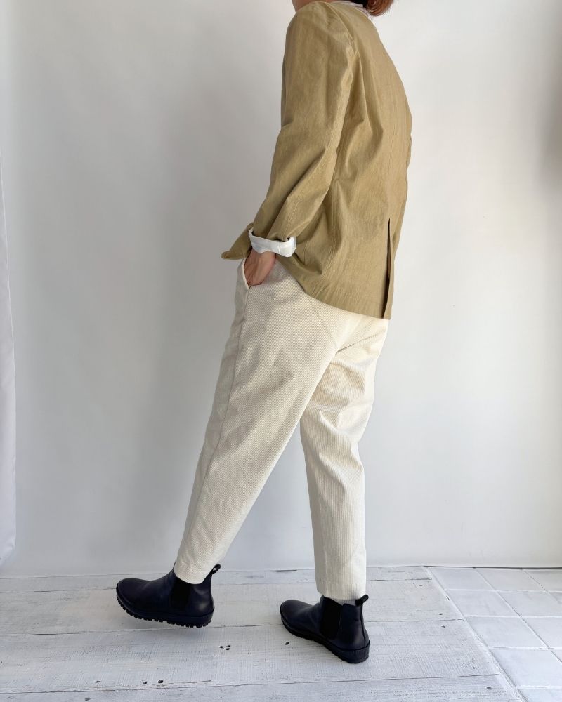 11WALE CORDUROY EASY TAPERED PANTS in OffWhite