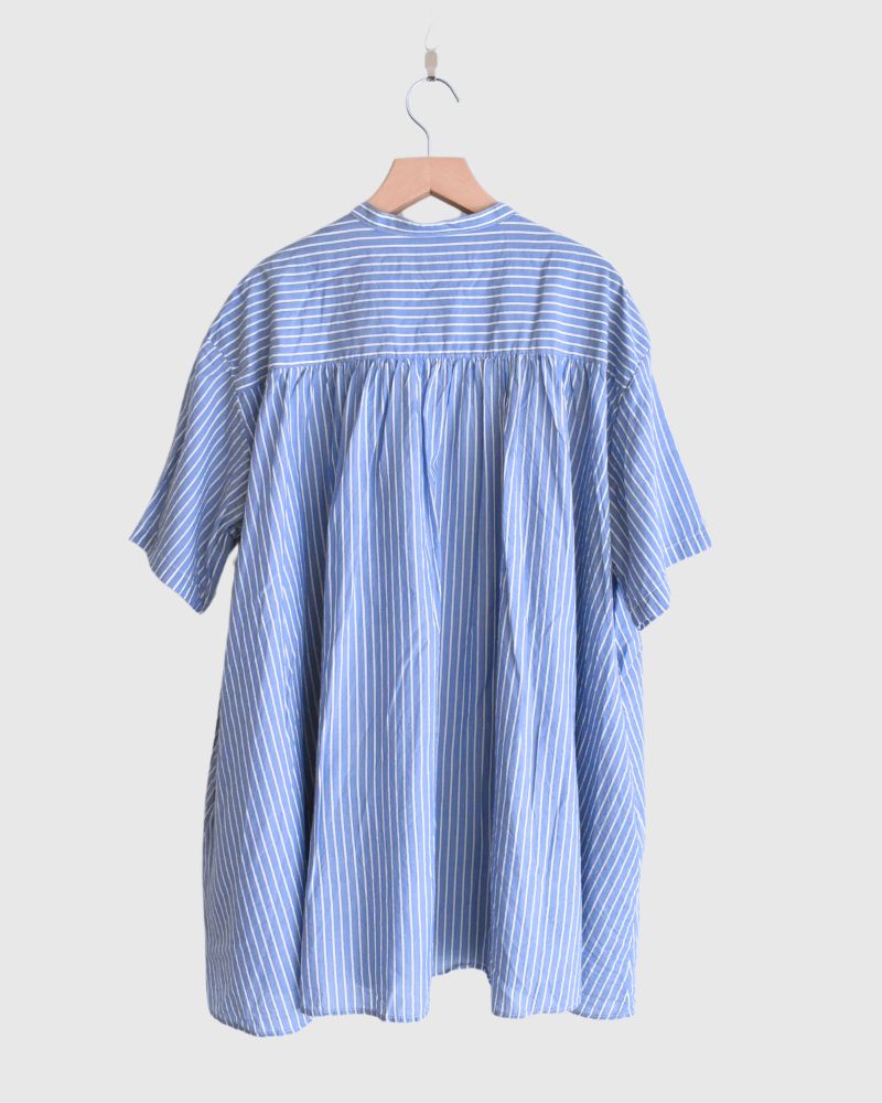 Striped Gathered Shirt in Stripe B