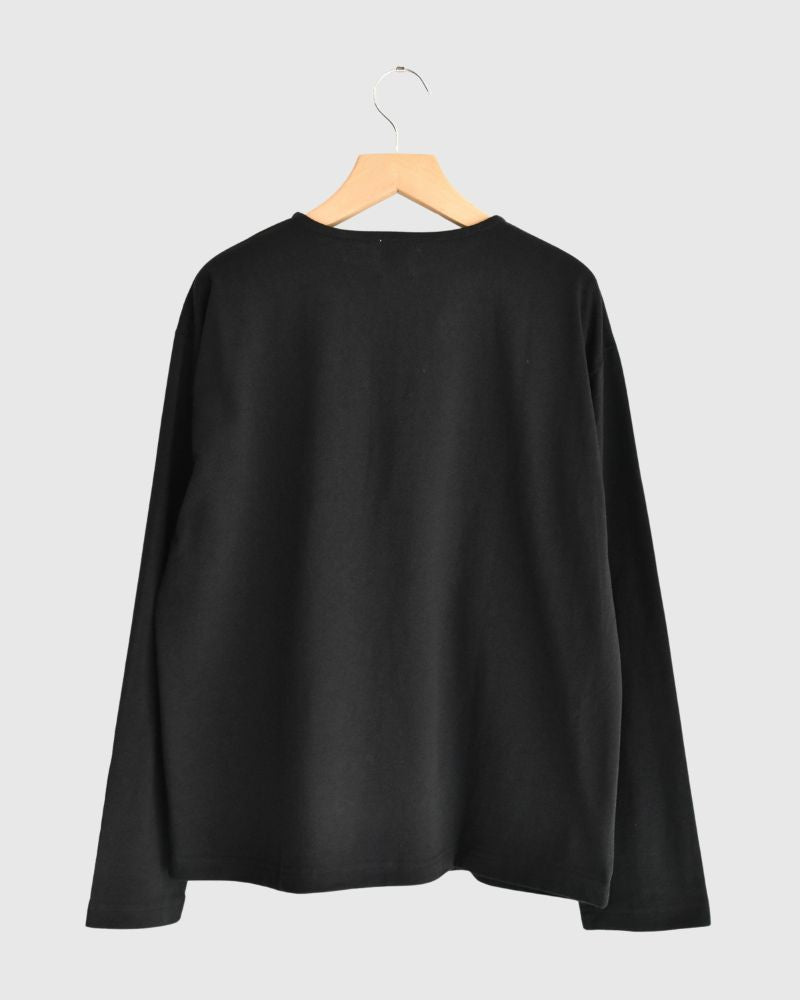 10-Button Tee in Black
