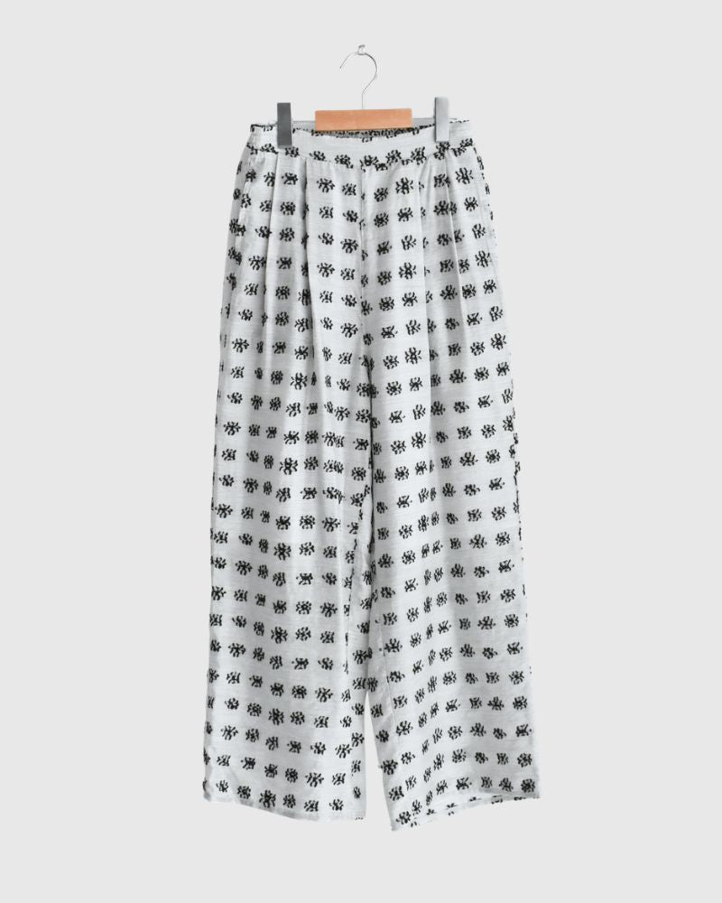Jacquard Wide Pants in LightGray