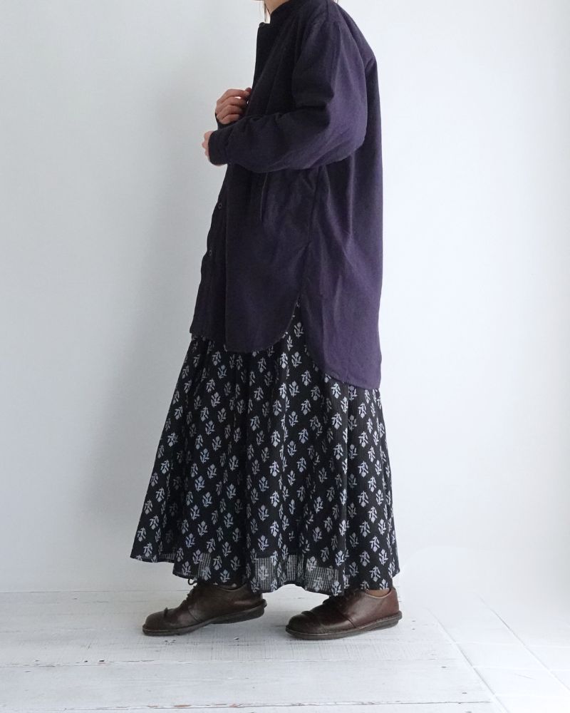 Stand Collar Shirt in Marine