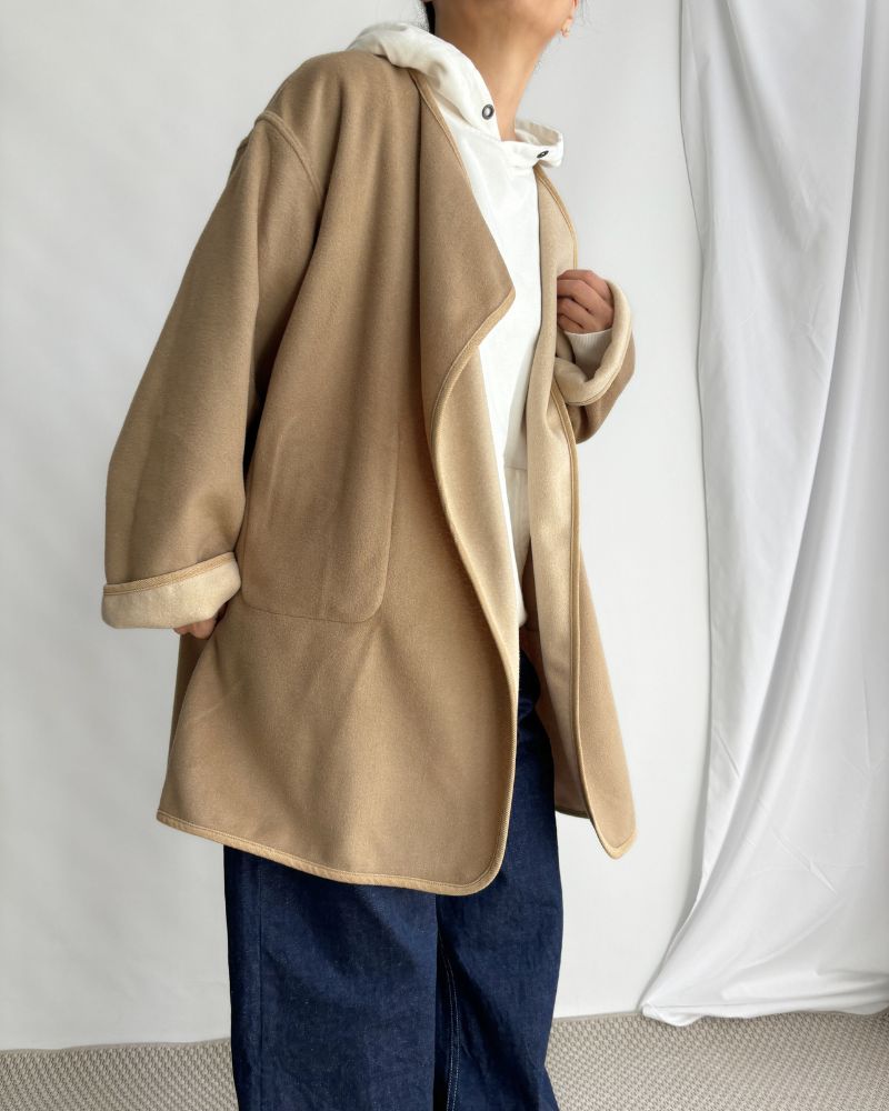 4WAY REVERSIBLE COAT 'KALIE' in Beige